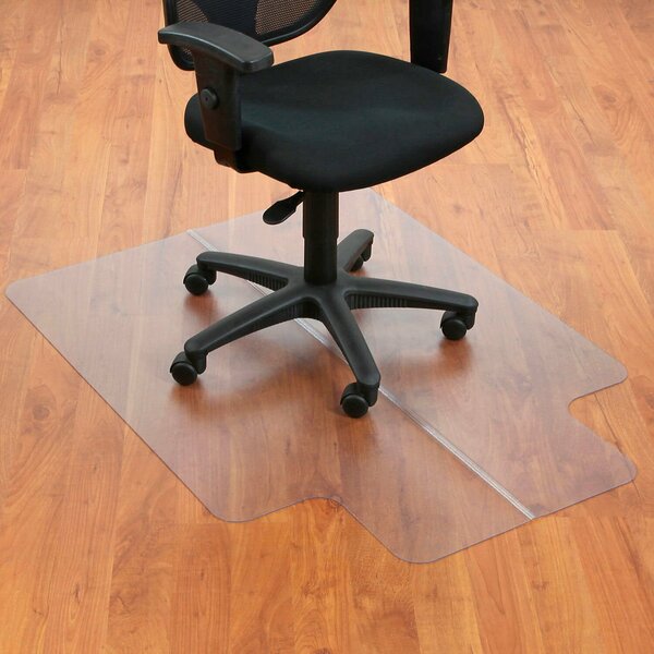Interion By Global Industrial Interion Office Chair Mat for Hard Floor, 36inW x 48inL with 20in x 10in Lip, Straight Edge 250797